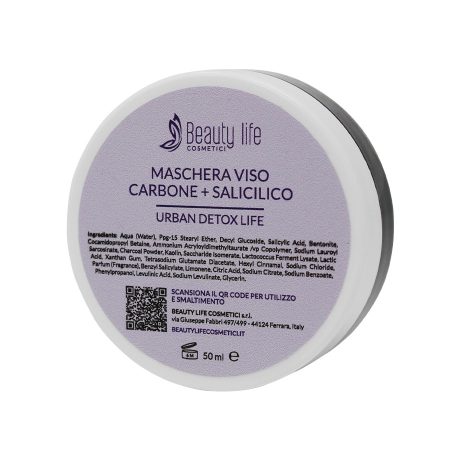 maschera viso carbone salicilico